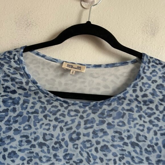 Baum Und Pferdgarten Sz XL Jocelyn Blue Mesh Leopard Print Midi Dress - Picture 4 of 13